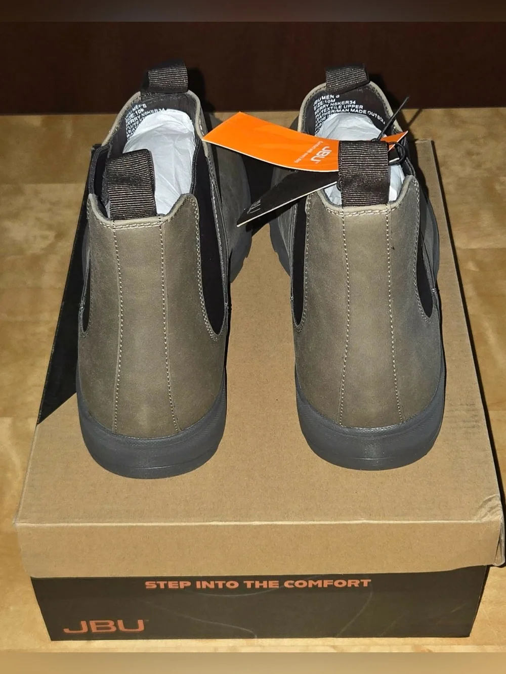 JBU by Jambu Men's Kerry Waterproof Chelsea Boots in Brown Size 10